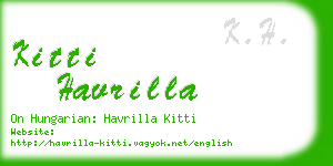 kitti havrilla business card